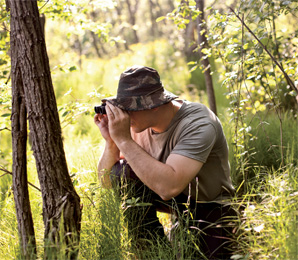 man in wilderness